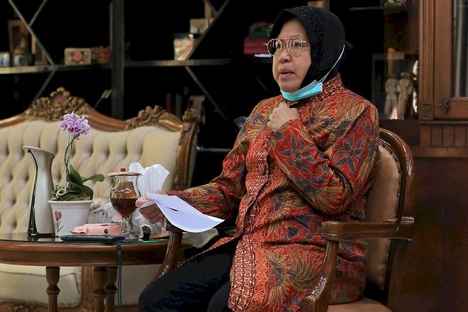 Buka  Muskercab PCNU Surabaya, Risma:  Jangan Sampai Anak-anak Kita Dicekoki Khilafah