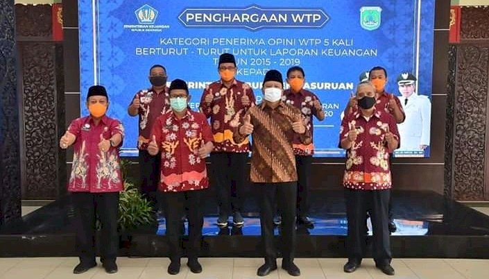 Tujuh Kali Berturut-turut, Kabupaten Pasuruan Dianugrahi BPK RI Penghargaan WTP