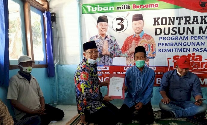 Benahi Tuban, Paslon Setia Negara Kontrak Politik Tawarkan Rp 300 Juta Per Dusun