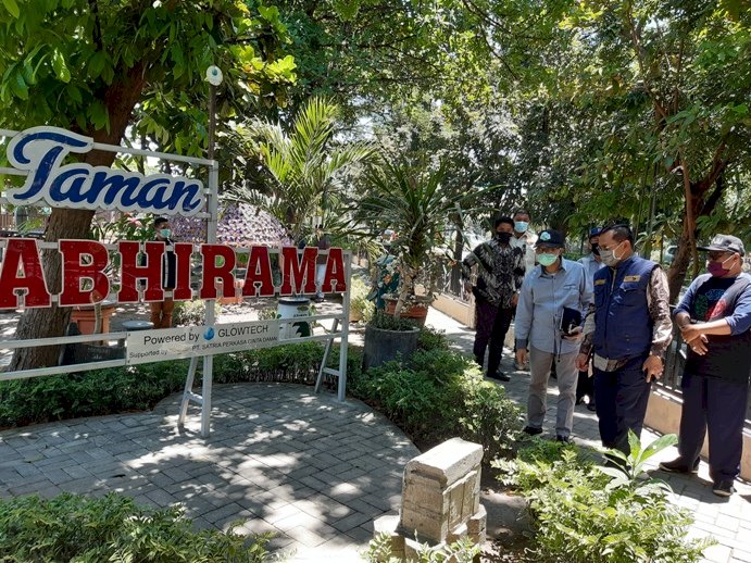 Kunjungi Taman Abhirama, Pj Bupati Sidoarjo Sidak Penerapan Prokes