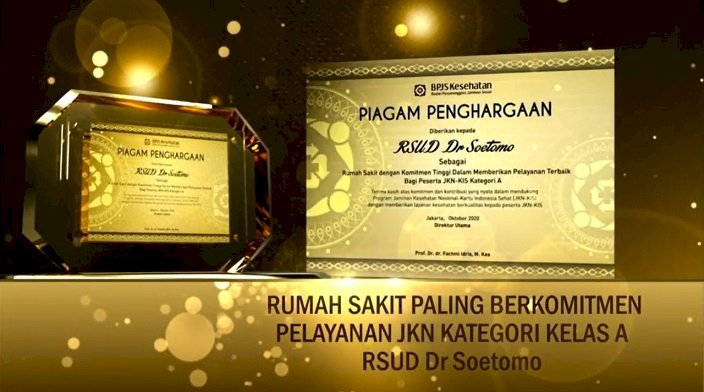 RSUD dr Soetomo Raih Penghargaan RS Paling Berkomitmen JKN