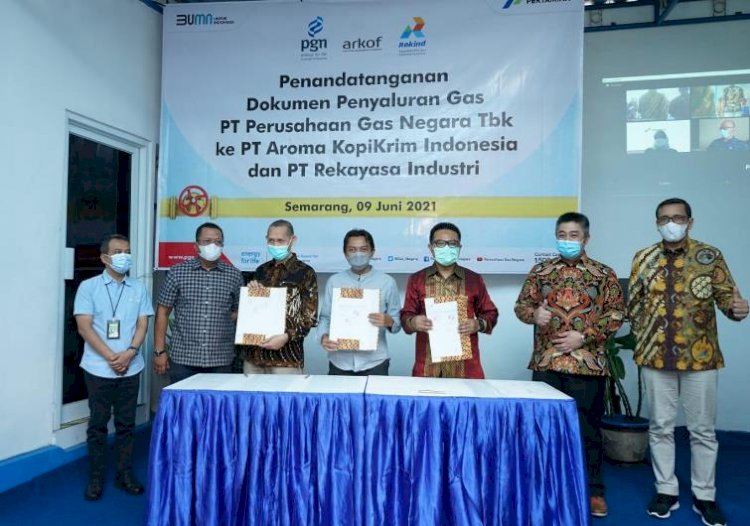 PGN dan PT Aroma Kopi Kerja Sama Penyaluran Gas