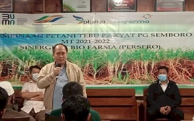 PTPN Xl dan Biofarma Berikan Training Petani Tebu PG Semboro