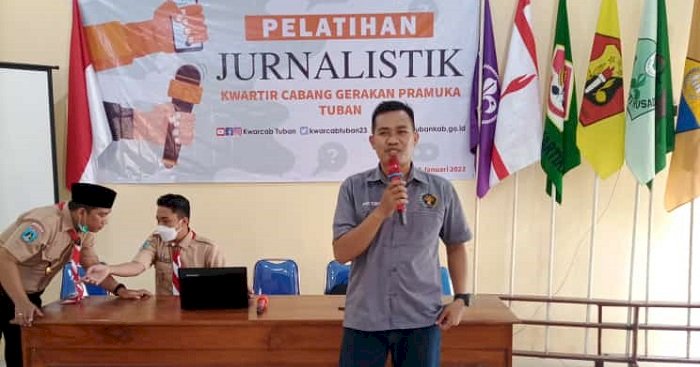 Gandeng PWI dan Diskominfotiksan, Kwarcab Gerakan Pramuka Tuban Gelar Pelatihan Jurnalistik