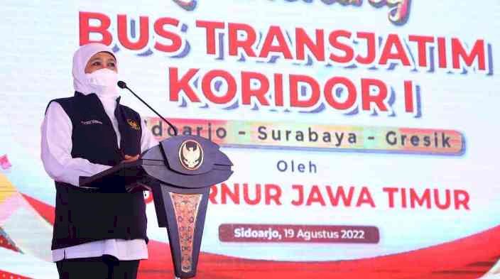 Diresmikan Gubernur Khofifah, Operasional Bus Trans Jatim  Koridor I. Gratis Sampai Akhir Bulan Dengan Rute Surabaya Raya