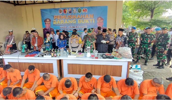 Polres Mojokerto Amankan 84 Pelaku dalam Operasi Pekat Semeru 2023