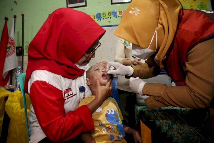 Target Sub PIN Polio Putaran Pertama di Surabaya 103,64 Persen
