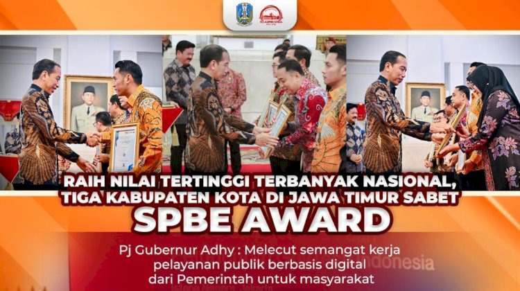Pemprov Jatim dan 10 Kabupaten-Kota Dominasi Digital Government Award SPBE Summit 2024