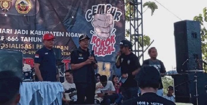 Pemkab Ngawi Sosialisasi Gempur Rokok Ilegal dengan Trail