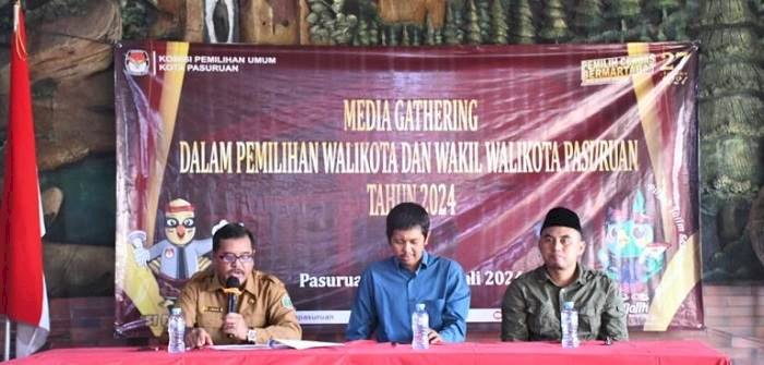 KPU Kota Gelar Media Gathering Bersama Kadis Kominfo dan Jurnalis Pasuruan Raya