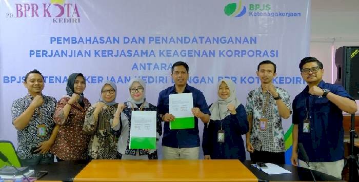 BPJS Ketenagakerjaan Jalin Kerja Sama dengan Perumda BPR Bank Kota Kediri