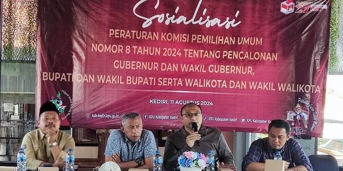 Songsong Tahapan Pencalonan, KPU Kabupaten Kediri Sosialisasikan PKPU Nomor 8 Tahun 2024