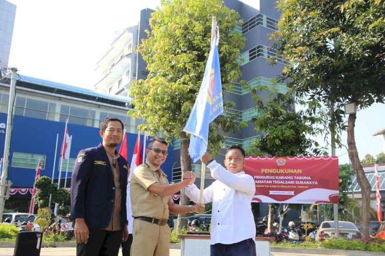 Pelantikan Pengurus Karang Taruna Tegalsari, Gelar Konvoi dan Pembentangan Bendera