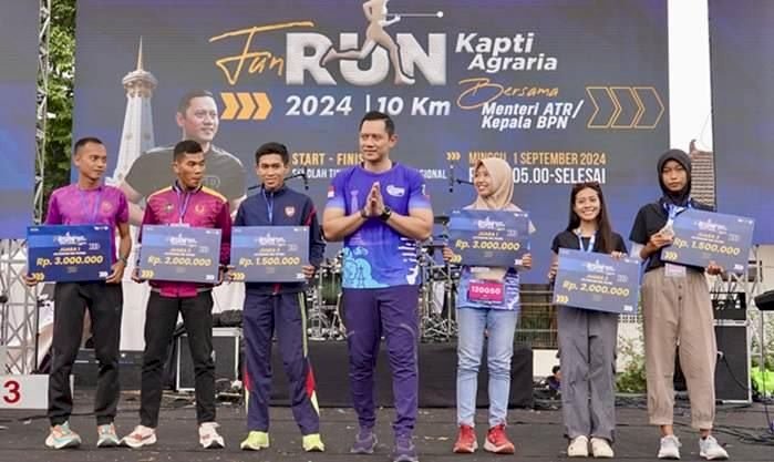 Hadiri Fun Run KAPTI-Agraria, Menteri AHY Ajak Taruna Raih Mimpi Besar dengan Kerja Keras dan Kedisiplinan