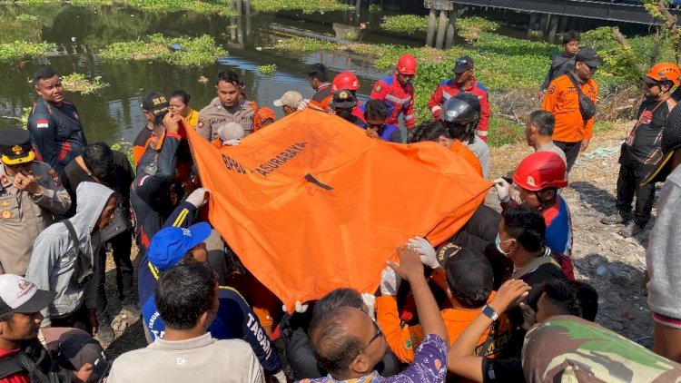 Mayat Pria Tenggelam di Sungai Jagir Ditemukan