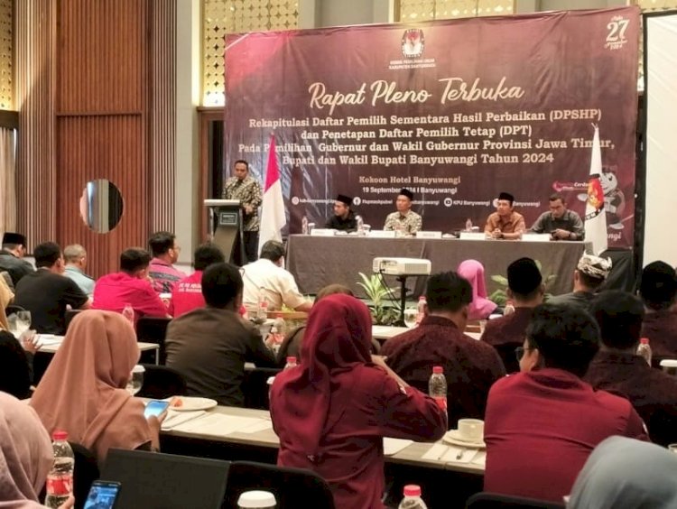 KPU Banyuwangi Tetapkan DPT Pilkada 2024, Jumlah Pemilih Menurun