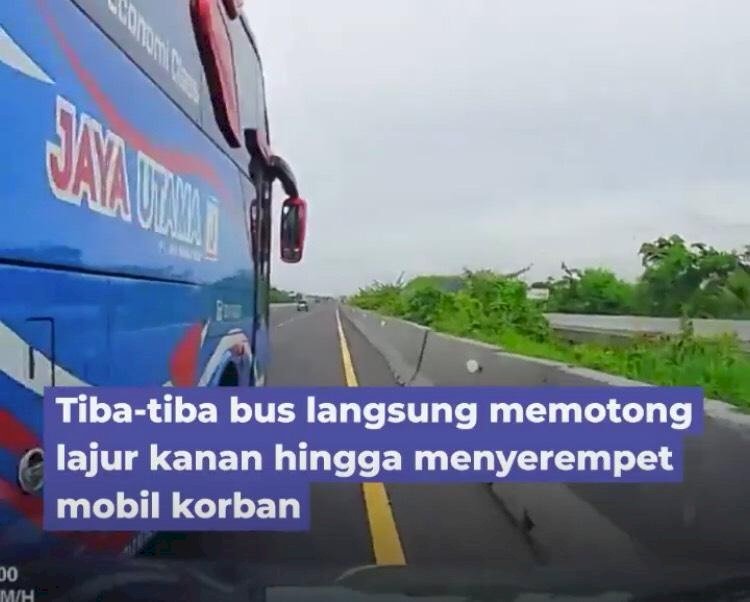 Mobil Pasangan Kekasih Diserempet Bus dan Kabur