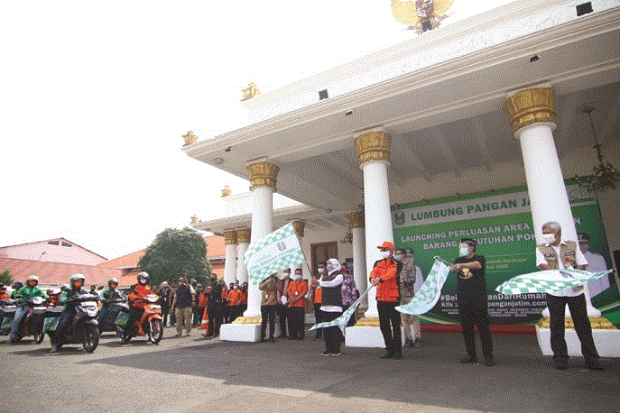 Gandeng Ojol dan PT Pos, Layanan Lumbung Jatim Pangan Diperluas 