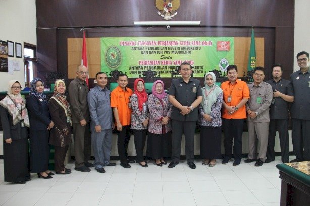 PN Mojokerto MoU dengan Kantor Pos dan Dinkes