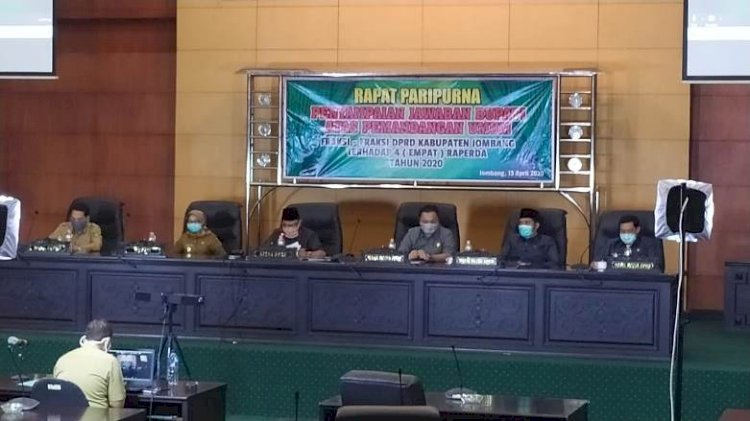 Cegah Covid-19, DPRD Jombang Gelar Paripurna Teleconference