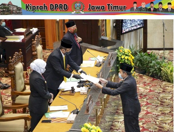 DPRD Jatim Terima LKPj Gubernur Khofifah Tahun Anggaran 2019