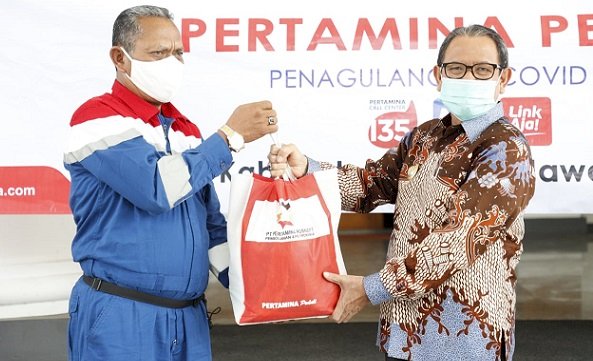 Pertamina GRR Tuban Kembali Salurkan Ribuan Paket Sembako bagi Warga Terdampak Covid