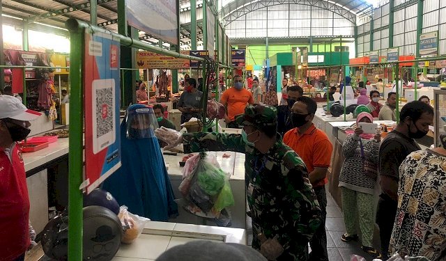 Sambut New Normal Life Malang Raya, Kedisiplinan di Pasar Oro-oro Dowo Dipantau