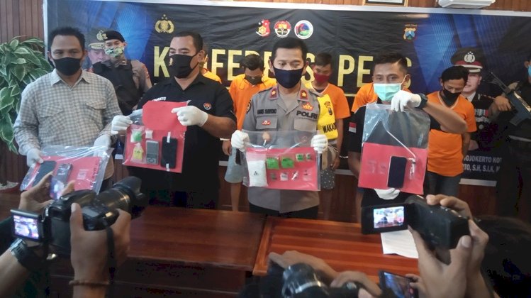 Polresta Mojokerto Kota Tangkap 5 Pelaku Narkoba