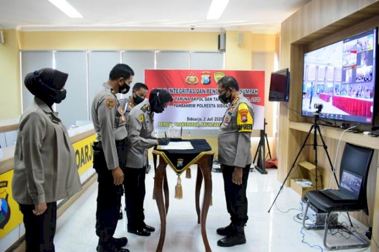 Polresta Sidoarjo Gelar Pakta Integritas Penerimaan Taruna Akpol dan Tamtama