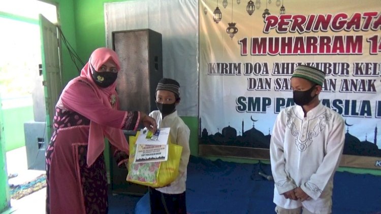 46 Anak Yatim Dapat Santunan SMP Pancasila Krian