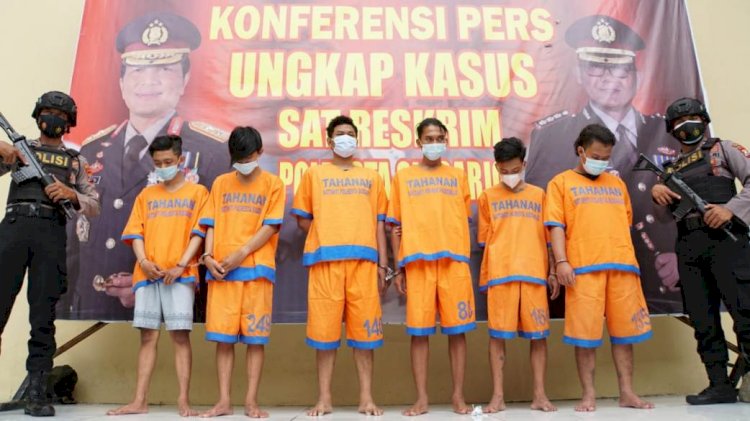 8 Pelempar Paving di Jenggolo Diringkus Polisi