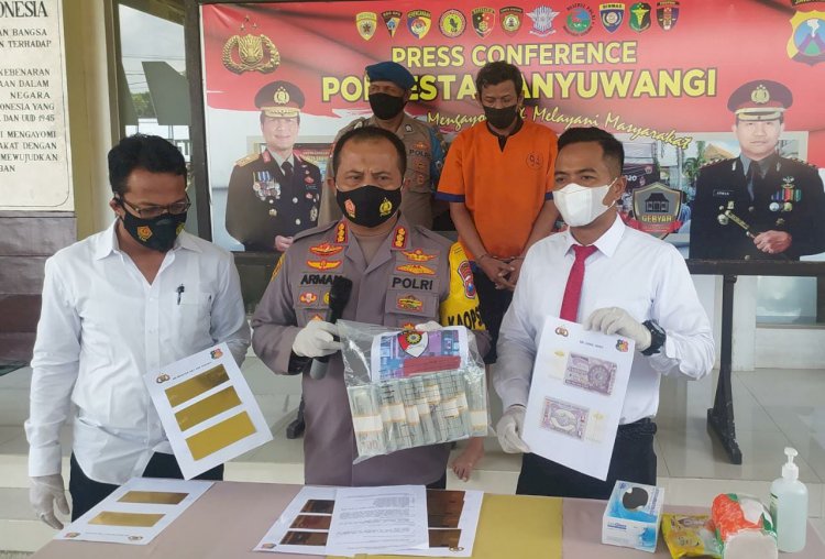 Polisi Banyuwangi Tangkap Pemilik Uang Dollar Palsu