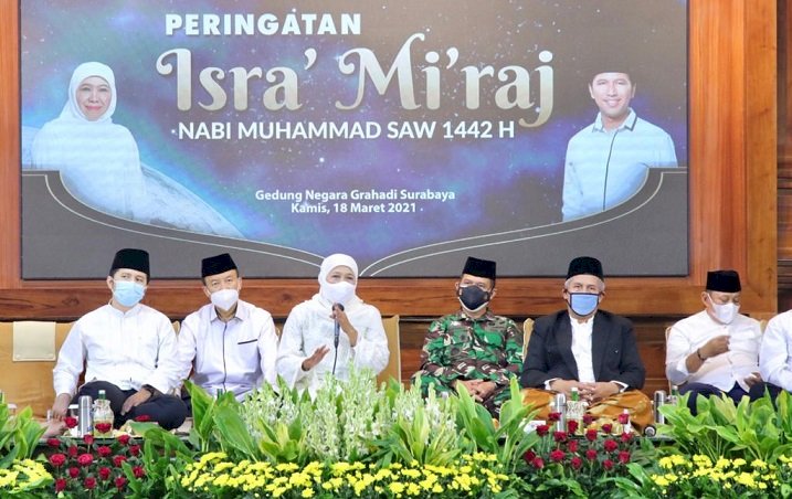 Momentum Peringatan Isra Mikraj Pemprov Jatim, Gubernur Ajak Selesaikan Masalah Bangsa Bersama