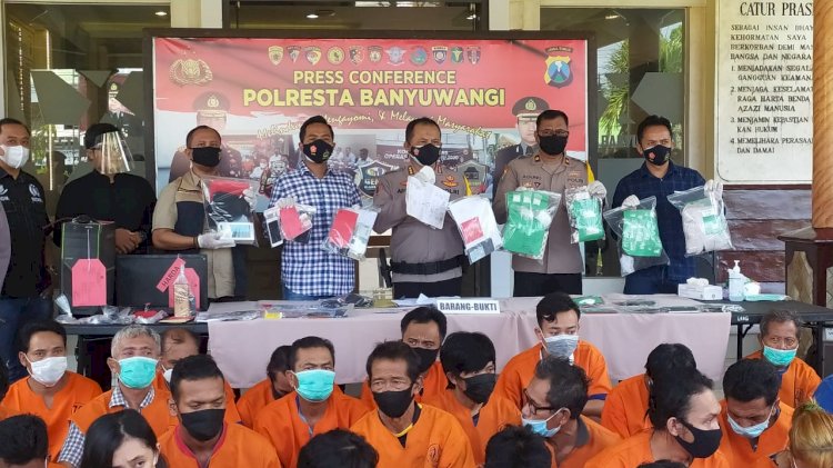 Operasi Pekat Semeru, Polresta Banyuwangi Tangkap Ratusan Tersangka