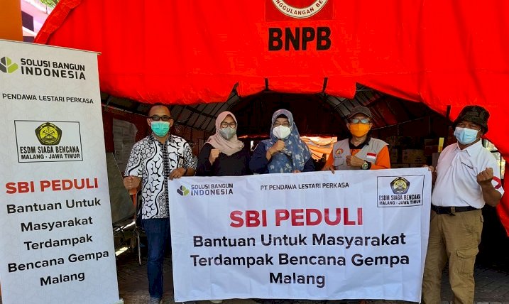 SBI Salurkan 1.500 Sak Semen Bagi Dampak Gempa di Malang dan Lumajang