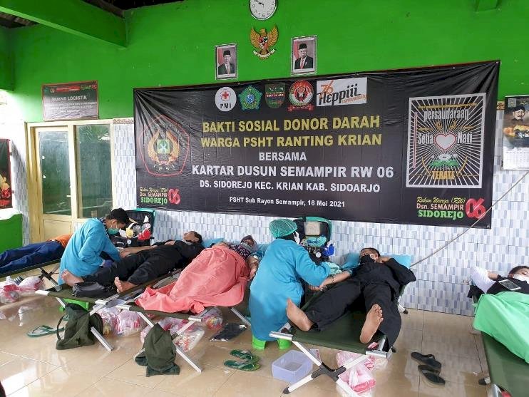 Pendekar PSHT dan Karang Taruna Gelar Donor Darah