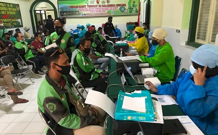 Pemkab Jember Gelar Vaksinasi Covid-19 pada 1.000 Ojol