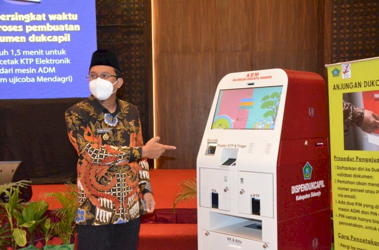 Percepat Pelayanan Adminduk, Bupati Sidoarjo Launching Mesin ADM