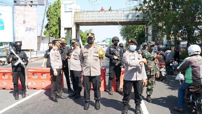 Kapolresta Cek Perbatasan Sidoarjo-Pasuruan