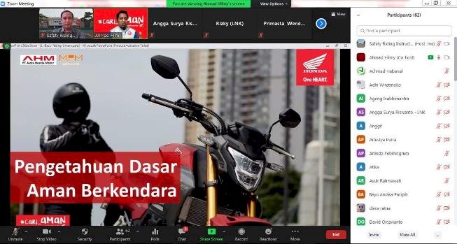 Honda Gelar Safety Riding di Lautan Natural Krimerindo secara Daring