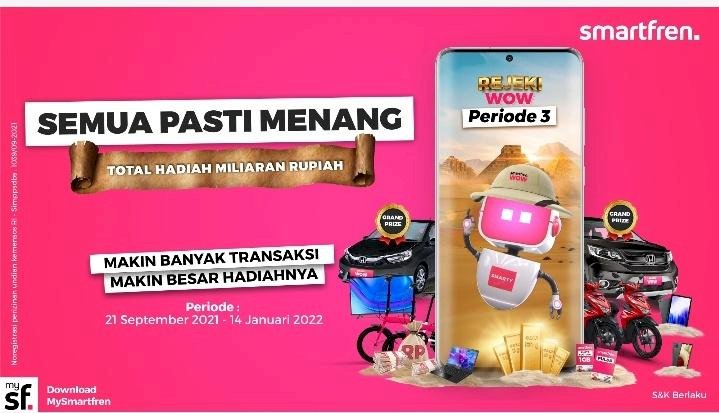 Pelanggan Smartfren Dapatkan Hadiah Rejeki Wow