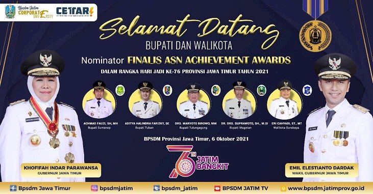 Pemprov Jatim Gelar ASN Achievement Awards 2021, Gubernur: Ini Apresiasi pada Kabupaten/Kota Terhadap Pengembangan ASN