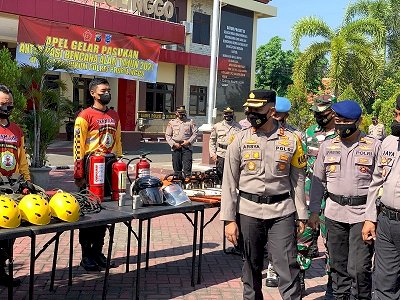 Antisipasi Bencana, Polres Probolinggo Gelar Apel Persiapan Bencana