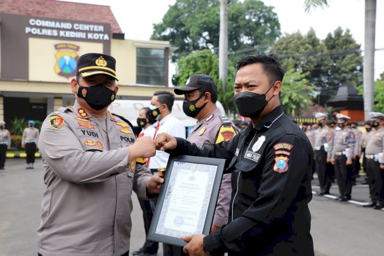 34 Anggota Polres Kediri Kota, Dapat Apresiasi dari Kapolres