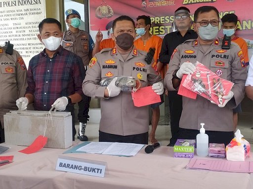 Satreskrim Polresta Banyuwangi, Bekuk 4 Pencuri Baterai Tower 19 TKP