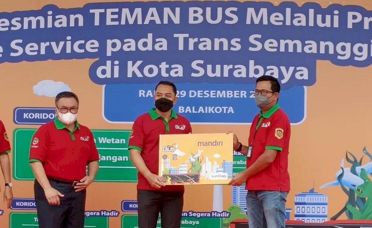 Mandiri e-Money Permudah Transaksi di Teman Bus Kota Surabaya