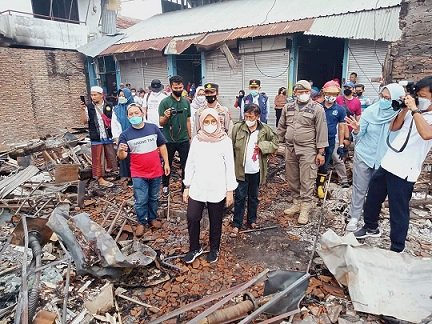 Siapkan Relokasi Ratusan Kios Pedagang Pasar Galekan Wongsorejo yang terbakar