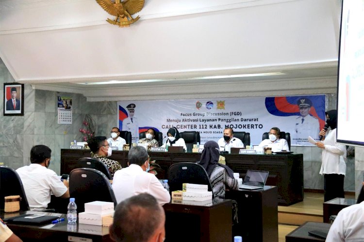 Pemkab Mojokerto Godok  Layanan Darurat Call Center 112