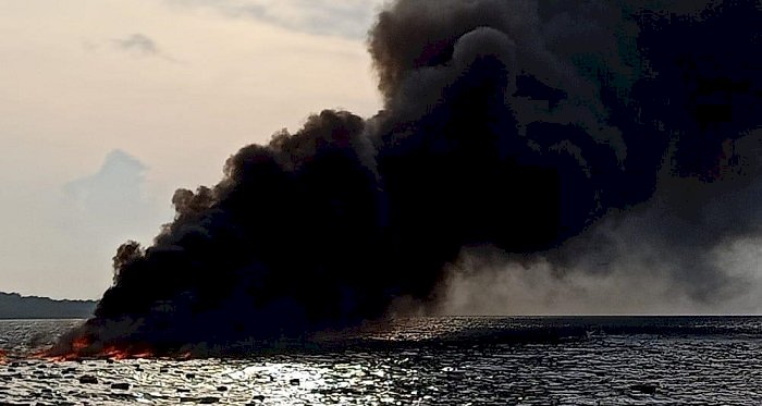 Perahu BBM Terbakar di Perairan Sapudi, Sumenep