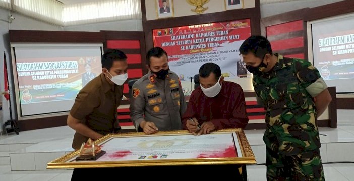 Perguruan Silat di Tuban Lakukan Deklarasi Damai di Mapolres